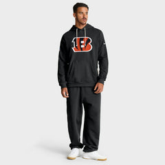 Cincinnati Bengals Sideline Standard Issue Initial Home Dri-FIT Hoodie Black | Nike for Sale