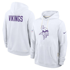 Minnesota Vikings Sideline Standard Issue Alt 2 Dri-FIT Hoodie White | Nike for Sale