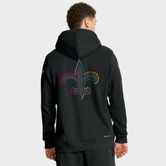 New Orleans Saints 2025 NFL Crucial Catch Sideline Standard Issue Dri-FIT Hoodie Black | Nike for Sale