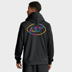 New York Jets 2025 NFL Crucial Catch Sideline Standard Issue Dri-FIT Hoodie Black | Nike for Sale