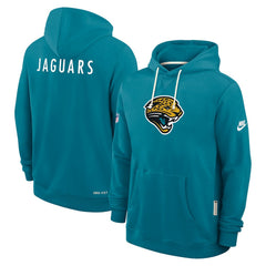 Jacksonville Jaguars Sideline Standard Issue Alt 2 Dri-FIT Hoodie Teal | Nike for Sale