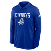 Dallas Cowboys Sideline Alt Pack Dri-FIT Lightweight Hooded Top Royal | Nike for Sale