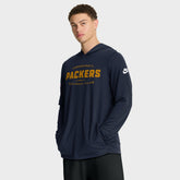 Green Bay Packers The 1923 Classic Pass Accuracy Dri-FIT Long Sleeve Hoodie T-Shirt Navy | Nike for Sale