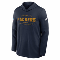 Green Bay Packers The 1923 Classic Pass Accuracy Dri-FIT Long Sleeve Hoodie T-Shirt Navy | Nike for Sale