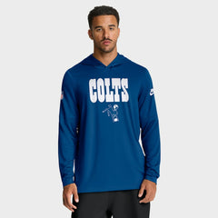 Indianapolis Colts Sideline Pass Accuracy Dri-FIT Long Sleeve Hoodie T-Shirt Royal | Nike for Sale