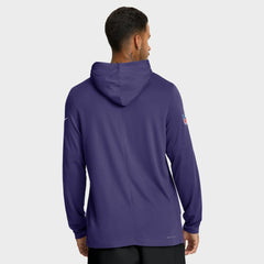 Baltimore Ravens Sideline Pure Fury Performance Long Sleeve Hoodie T-Shirt Purple | Nike for Sale