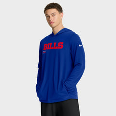 Buffalo Bills Sideline Pure Fury Performance Long Sleeve Hoodie T-Shirt Royal | Nike for Sale