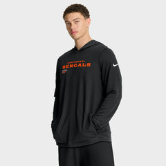 Cincinnati Bengals Sideline Pure Fury Performance Long Sleeve Hoodie T-Shirt Black | Nike for Sale