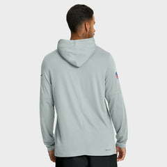 Las Vegas Raiders Sideline Pure Fury Performance Long Sleeve Hoodie T-Shirt Silver | Nike for Sale