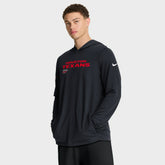 Houston Texans Sideline Pure Fury Performance Long Sleeve Hoodie T-Shirt Navy | Nike for Sale