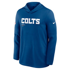 Indianapolis Colts Sideline Pure Fury Performance Long Sleeve Hoodie T-Shirt Royal | Nike for Sale