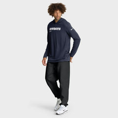 Dallas Cowboys Sideline Pure Fury Performance Long Sleeve Hoodie T-Shirt Navy | Nike for Sale
