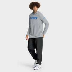 Detroit Lions Sideline Pure Fury Performance Long Sleeve Hoodie T-Shirt Gray | Nike for Sale