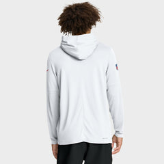 Kansas City Chiefs Sideline Pure Fury Performance Long Sleeve Hoodie T-Shirt White | Nike for Sale