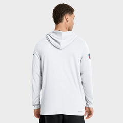 Green Bay Packers Sideline Pure Fury Performance Long Sleeve Hoodie T-Shirt White | Nike for Sale