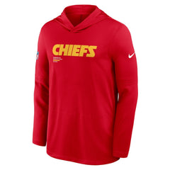 Kansas City Chiefs Sideline Pure Fury Performance Long Sleeve Hoodie T-Shirt Red | Nike for Sale