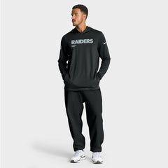 Las Vegas Raiders Sideline Pure Fury Performance Long Sleeve Hoodie T-Shirt Black | Nike for Sale