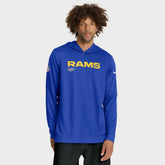 Los Angeles Rams Sideline Pure Fury Performance Long Sleeve Hoodie T-Shirt Royal | Nike for Sale