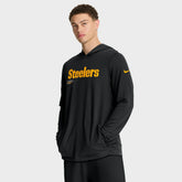 Pittsburgh Steelers Sideline Pure Fury Performance Long Sleeve Hoodie T-Shirt Black | Nike for Sale