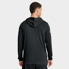Pittsburgh Steelers Sideline Pure Fury Performance Long Sleeve Hoodie T-Shirt Black | Nike for Sale