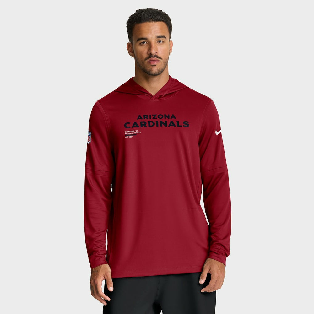 Arizona Cardinals Sideline Pure Fury Performance Long Sleeve Hoodie T-Shirt Cardinal | Nike for Sale