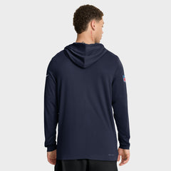 Tennessee Titans Sideline Pure Fury Performance Long Sleeve Hoodie T-Shirt Navy | Nike for Sale