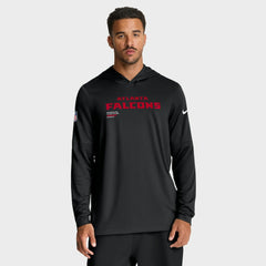Atlanta Falcons Sideline Pure Fury Performance Long Sleeve Hoodie T-Shirt Black | Nike for Sale