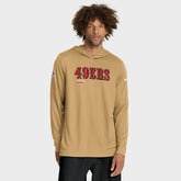 San Francisco 49ers Sideline Pure Fury Performance Long Sleeve Hoodie T-Shirt Gold | Nike for Sale