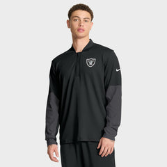 Las Vegas Raiders Sideline Dri-FIT Half-Zip Pullover Black | Nike for Sale