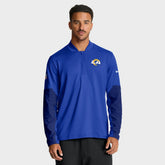 Los Angeles Rams Sideline Dri-FIT Half-Zip Pullover Royal | Nike for Sale
