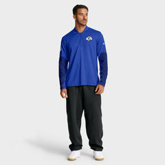 Los Angeles Rams Sideline Dri-FIT Half-Zip Pullover Royal | Nike for Sale