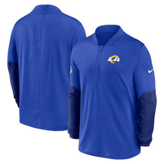Los Angeles Rams Sideline Dri-FIT Half-Zip Pullover Royal | Nike for Sale