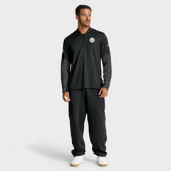 Pittsburgh Steelers Sideline Dri-FIT Half-Zip Pullover Black | Nike for Sale
