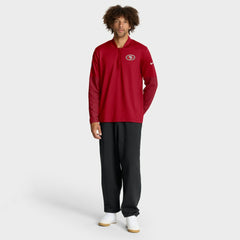 San Francisco 49ers Sideline Dri-FIT Half-Zip Pullover Scarlet | Nike for Sale