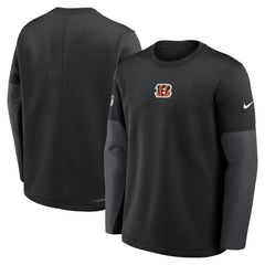 Cincinnati Bengals Sideline Coach Therma-FIT Long Sleeve T-Shirt Black | Nike for Sale