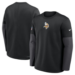 Minnesota Vikings Sideline Coach Therma-FIT Long Sleeve T-Shirt Black | Nike for Sale