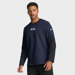 Seattle Seahawks Sideline Coach Therma-FIT Long Sleeve T-Shirt College Navy | Nike for Sale