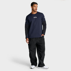 Seattle Seahawks Sideline Coach Therma-FIT Long Sleeve T-Shirt College Navy | Nike for Sale