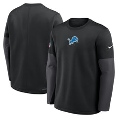 Detroit Lions Sideline Coach Therma-FIT Long Sleeve T-Shirt Black | Nike for Sale