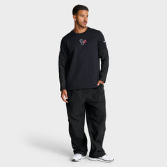Houston Texans Sideline Coach Therma-FIT Long Sleeve T-Shirt Navy | Nike for Sale