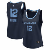 Ja Morant Memphis Grizzlies Women's Fast Break Player Jersey Icon Edition Navy - NBA