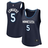 Anthony Edwards Minnesota Timberwolves Women's Fast Break Player Jersey Icon Edition Navy - NBA