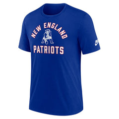 New England Patriots Favorable Timeline Tri-Blend T-Shirt Royal | Nike for Sale