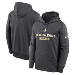 New Orleans Saints Toss Sweep Performance Pullover Hoodie Anthracite | Nike for Sale