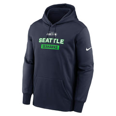 Seattle Seahawks Toss Sweep Performance Pullover Hoodie College Navy | Nike for Sale