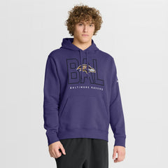 Baltimore Ravens Busted Play Club Fleece Pullover Hoodie Purple | Nike for Sale