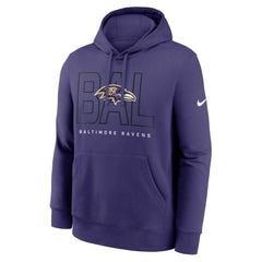 Baltimore Ravens Busted Play Club Fleece Pullover Hoodie Purple | Nike for Sale