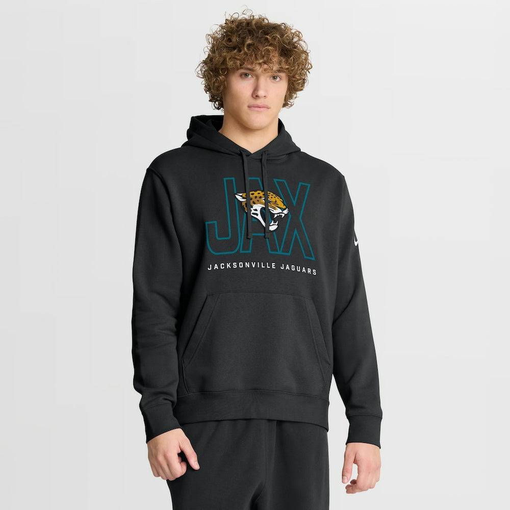 Jacksonville Jaguars Busted Play Club Fleece Pullover Hoodie Black | Nike for Sale