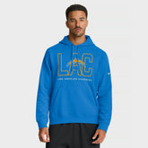 Los Angeles Chargers Busted Play Club Fleece Pullover Hoodie Powder Blue | Nike for Sale