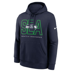 Seattle Seahawks Busted Play Club Fleece Pullover Hoodie College Navy | Nike for Sale